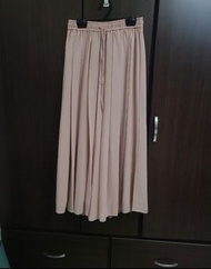 【全新含吊牌】日本品牌 INGNI 雪紡綁帶寬褲裙 淺粉色