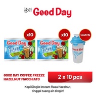 GOOD DAY Coffee Freeze Hazelnut Macchiato 2Renteng(10x30gr)Free Shaker