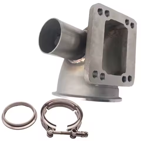 3" 76mm V-band 90 Degree Elbow Flange Adapter Cast WG Tube for T3 T4 Turbo Car Accessories