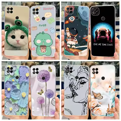 For Xiaomi Redmi 9C Case Redmi9C NFC Luxury Painted Cover Soft Silicone Phone Case For Xiaomi Redmi 