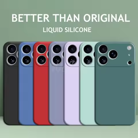 For iPhone 17 Pro Case Liquid Silicone Plain Rubber TPU Case For iPhone 17 Pro Cover Protector For i