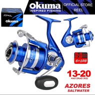 Mesin Pancing Max Drag 12.7kg - 20kg Okuma Azores Blue Spinning Fishing Reel with high spec tourname