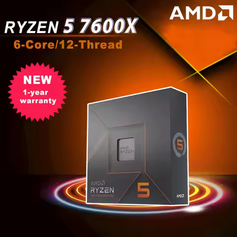 AMD RYZEN 5 7600X Brand New CPU Gaming Processor AMD R5 7600X 6-Core 12-Thread 5nm 38M Socket AM5 Wi