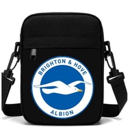 Men's Sling Bag Mini Brighton Hove Albion Club Ball 100% Cordura Canvas/Men's Sling Bag Mini Football Club Motif/Sling Bag Mini Football Club Brighton Hove Albion