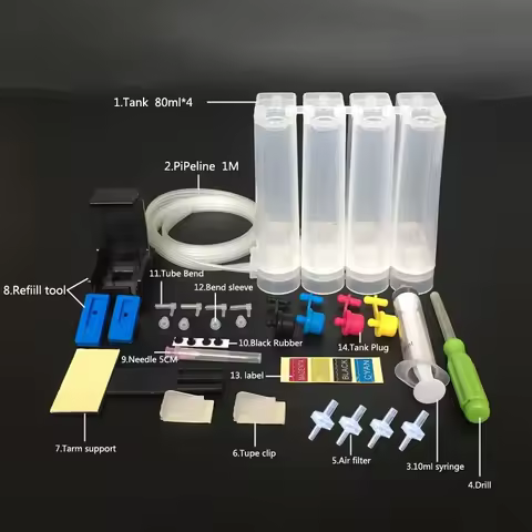 For HP305 305XL DIY CISS Ink Supply System For HP 305 XL DeskJet 2710 2720 4110 4120 4130 ENVY 6010 
