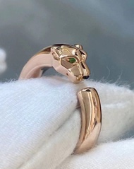 正品Cartier panthere卡地亞窄版豹子/豹頭戒指 玫瑰金 22年54碼/23年53碼/23年54碼