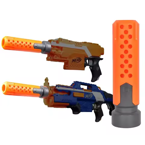 Q 1Pcs Toys Muffler Accessories Modified Front Tube Decoration For Nerf Orange Grey For Nerf Gun Acc