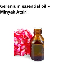 geranium essential oil = minyak atsiri (100 ml )