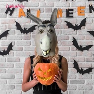 [Lohobby] Adults Donkey Head Mask Latex Costume Accessory for Party Masquerade Show