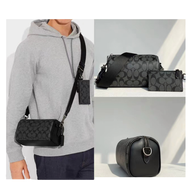coach CJ674 AXEL Men 2 in 1 barrel bag Messenger shoulder bag 674
