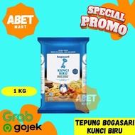 Premium Blue Key Wheat Flour 1Kg - Bogasari 1 Kg Dry Cake Biscuit Pack Pcs Box