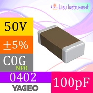 100pF ±5% 50V NP0 C0G 0402 1005(mm) SMD Multilayer Ceramic Capacitor MLCC SMT CCTC