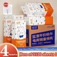 LamPure Whole Box 4-Ply Air Cushion Tissue Cute Rabbit Face TissueWall-Mounted Tissue  156mm x 175mm 320 Draws 4 Pack