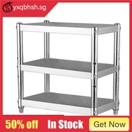 [in stock]Thickened Stainless Steel Kitchen Storage Rack Microwave Oven Multi-Layer Storage Rack Storage Rack Organizing Rack Oven Rack Floor Rack