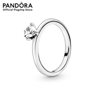 Pandora Heart sterling silver ring with clear cubic zirconia แหวนหัวใจ แหวนแพนดอร่า แพนดอร่า