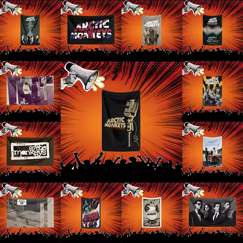 Arctic Monkeys Inspired Rock Music Flag 3x5 FT Polyester Banner For Bedroom Wall Decor Music Fans Gi