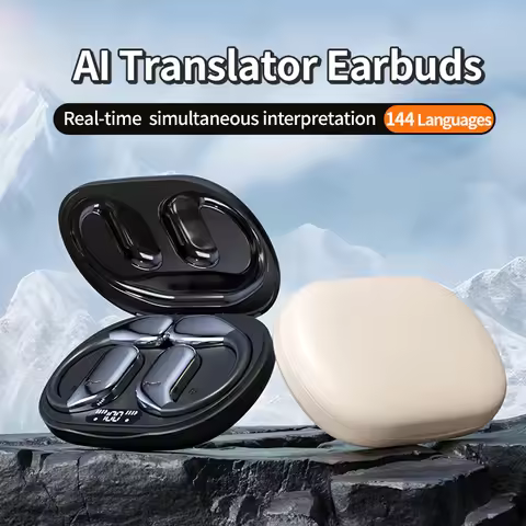 M75 Wireless AI Translator Earbuds Hifi Sound Bluetooth 5.3 Headphones Over-Ear Headset Intelligent 