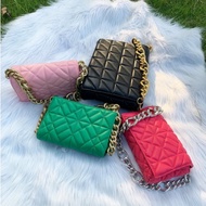▥Branded Women's Shoulder Bags 2021 Thick Chain Quilted Purses And Handbag Women Clutch Ladies