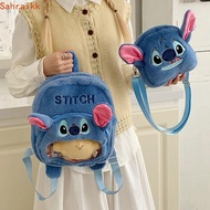 AXIOM Stitch Plush Backpack, Adorable Cute Anime Plush Backpack, Portable Kawaii Fluffy Soft Cartoon
