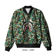 [ALBANYWARD] Jaket Bomber A BATHING APE BAPE CAMO SHARK 3D FullPrint Sublimation