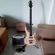 BASS IBANEZ SDGR 4 STRING NATURAL PLUS AMPLI DAN KABEL JACK NEW