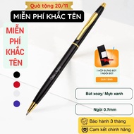 HSK1688 Binner1 small rotating signature pen with 0.7mm blue ballpoint ink nib