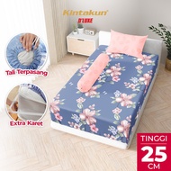 Kintakun DLUXE Sprei Set Microtex Premium Anindya Tinggi 25cm - Motif Floral/Biru Marun/Abstrak/Stri