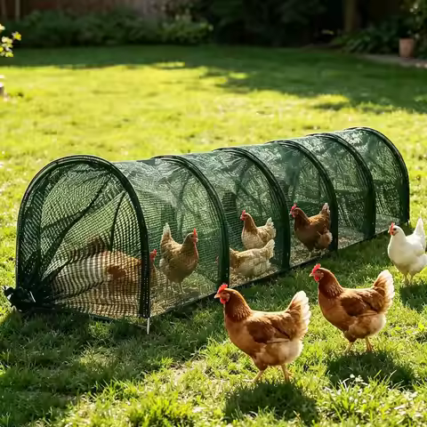 chicken tunnel Foldable metal chicken cage Quick Installation Poultry for Ducks Geese Rabbits Small