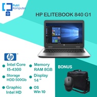 LAPTOP HP 840 G1CORE I5 RAM 8GB HDD 500GB LAYAR 14 INCH WIN 10