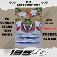 YAMAHA LC135 V8 GUNDAM SERIES (156) WHITE COVERSET (STICKER TANAM/AIRBRUSH)