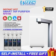 I-TECH Instant Hot Smart Tap Water Purifier Countertop Undersink Purifier NF5100 - Antibacterial Fil