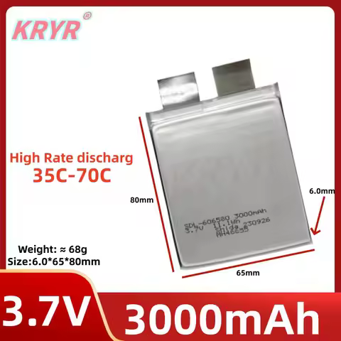 KRYR High rate battery 35C 70C 3.7V Li Battery 3000mAh battery For Starting power supply automobile 