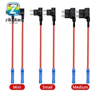 ZILUOLAN Fuse Tap Adapter, 12V/24V Standard Car Fuse Holder Tap, Mini Add-a-Fuse