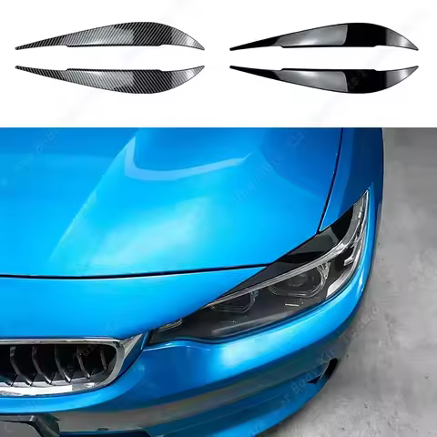 L&R ABS Gloss Evil Headlight Eyebrows Eyelid For BMW 4 Series F32 F33 F36 F82 F83 M4 420d 420i 425d 