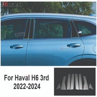 For Haval H6 3rd 2022-2024 TPU Transparent Film Exterior Car Windows BC Center Pillar Trim Strip Car