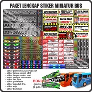 paket lengkap stiker miniatur bus | stiker strobo mata stiker strobo led stiker premium/luxury coach