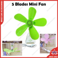 5 Blades Fan Mini Silent Wall Mounted Bed Electric Mini Clip Fan 5 Blade Clip Fan Kipas Klip Leaf Fa