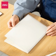 Sổ Tay Bìa Trong Chính Hãng Deli Sổ Ghi Chép A5/B5 Gáy Xoắn 120 Trang Kẻ Ngang Vở Lò Xo Dành Cho Học