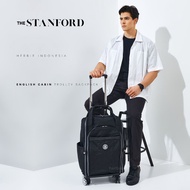 [THE STANFORD] FASHION TROLLEY BACKPACK AIRPLANE LUGGAGE CABIN WATERPROOF PARACHUTE MATERIAL 4 WHEEL