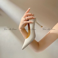 Omm - DT17 Genuine leather stiletto heels with slanted flap 6cm and 7.5cm high
