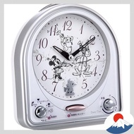 Seiko Clock Disney Character Alarm Clock with Melody Silver FD464S