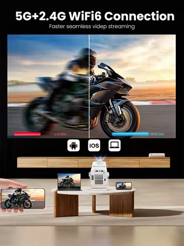 2026 Yovanxer 4K Full HD Projector FHD A86W Android WiFi 3D Home Theater A86 Portable Beam Projector