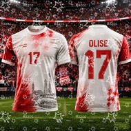 26-27 Michael Olise home football jersey Germany match training uniform Sports Men's T-Shirt Kid's C
