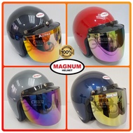 Magnum M5 Helmet Motorcycle Classic Topi with Visor (Size Bigger Cutting)