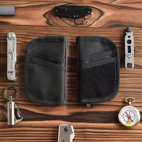 Credit Card Wallet EDC Tool Storage Bag 7 Pockets Sundries Bag EDC Pouch Pocket Multifunctional Blac