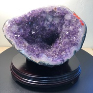 （水晶 Crystal）(风水摆件 Feng Shui Decor) 紫水晶洞 炮筒(Amethyst)（附底座）风水摆件