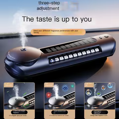 Car Aroma Perfume Car Premium Sense Niche Intelligent Car Aroma Solar Auto Mist Diffuser Car Tempora