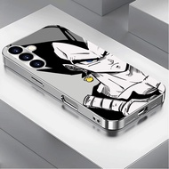 Dragon Ball Z Vegeta Luxury Plated Frame Glass Phone Case For Samsung Galaxy S22 S23 S24 S25 Ultra A