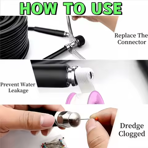 2-35m High Pressure Cleaning Machine Drainage Hose Sewer Cleaning Hose Pipeline Cleaning Nozzle For 