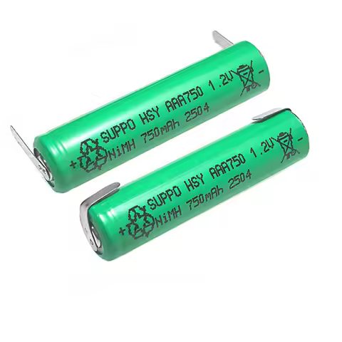 1.2V HSY-AAA0.75-PHP NiMH 1200mAh 750mAh With Solder Pins Battery For Braun Electric Hair Clipper HC